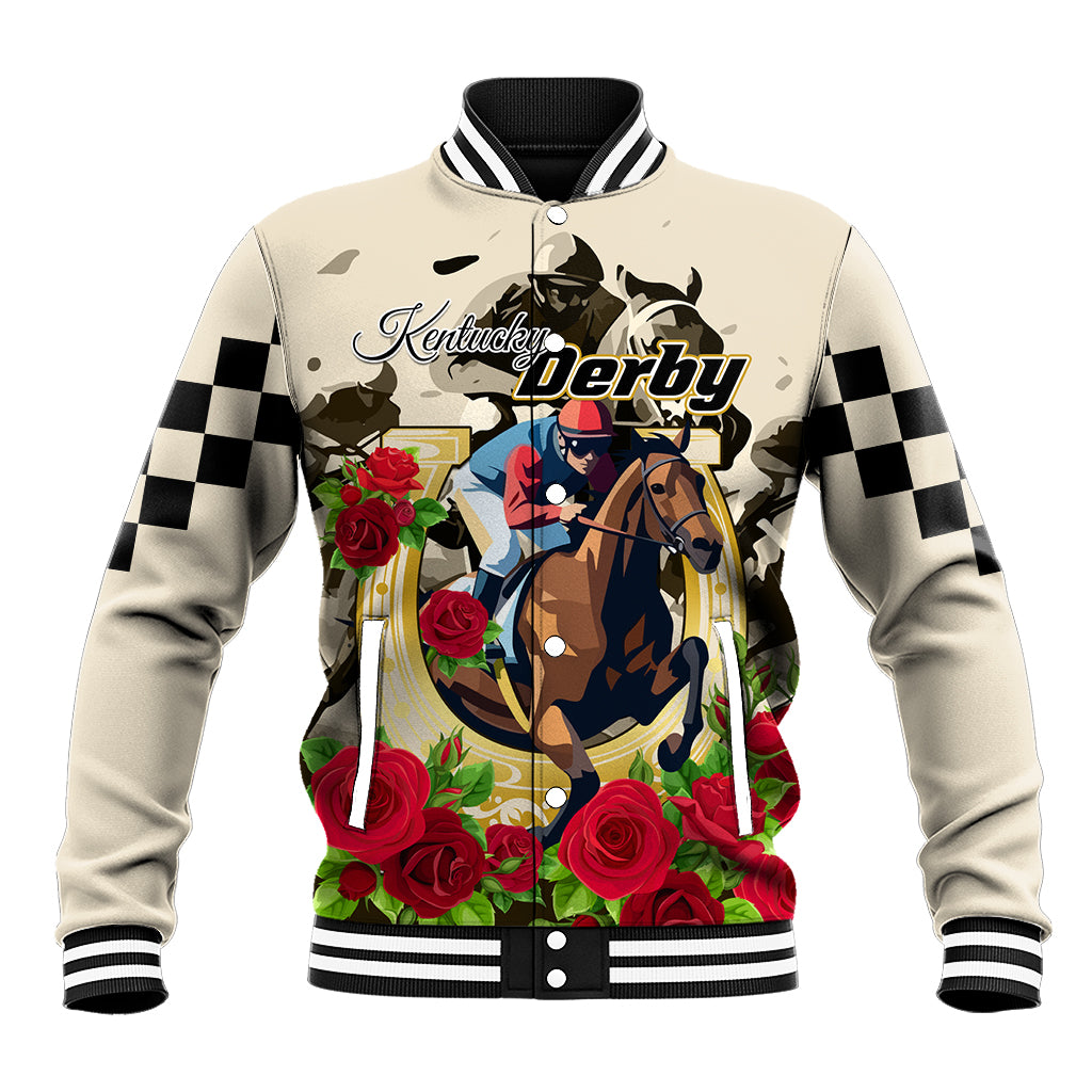 Kentucky Horse Racing Baseball Jacket The Run for the Roses - Wonder Print Shop