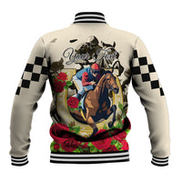 Kentucky Horse Racing Baseball Jacket The Run for the Roses - Wonder Print Shop