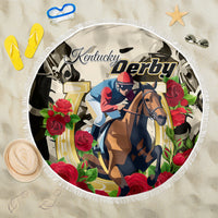 Kentucky Horse Racing Beach Blanket The Run for the Roses - Wonder Print Shop