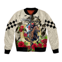 Kentucky Horse Racing Bomber Jacket The Run for the Roses - Wonder Print Shop