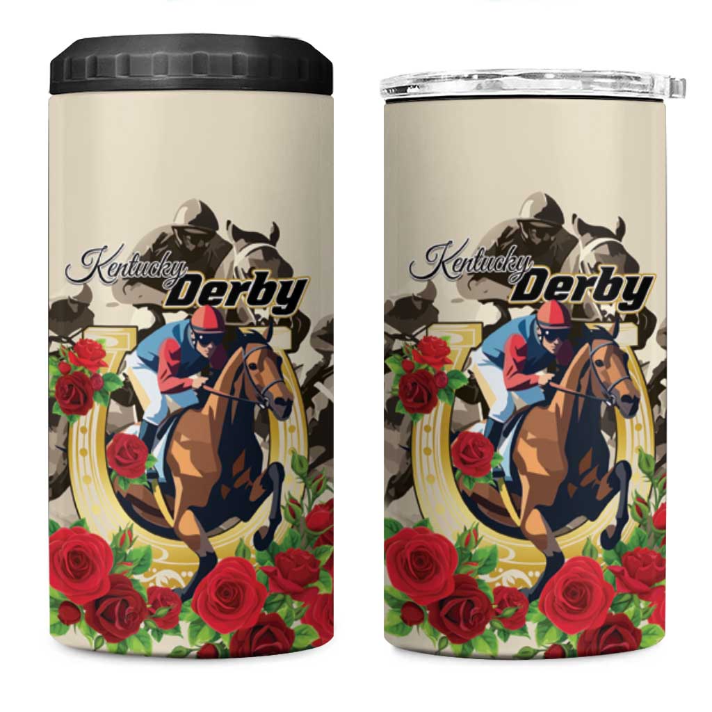 Kentucky Horse Racing 4 in 1 Can Cooler Tumbler The Run for the Roses - Wonder Print Shop