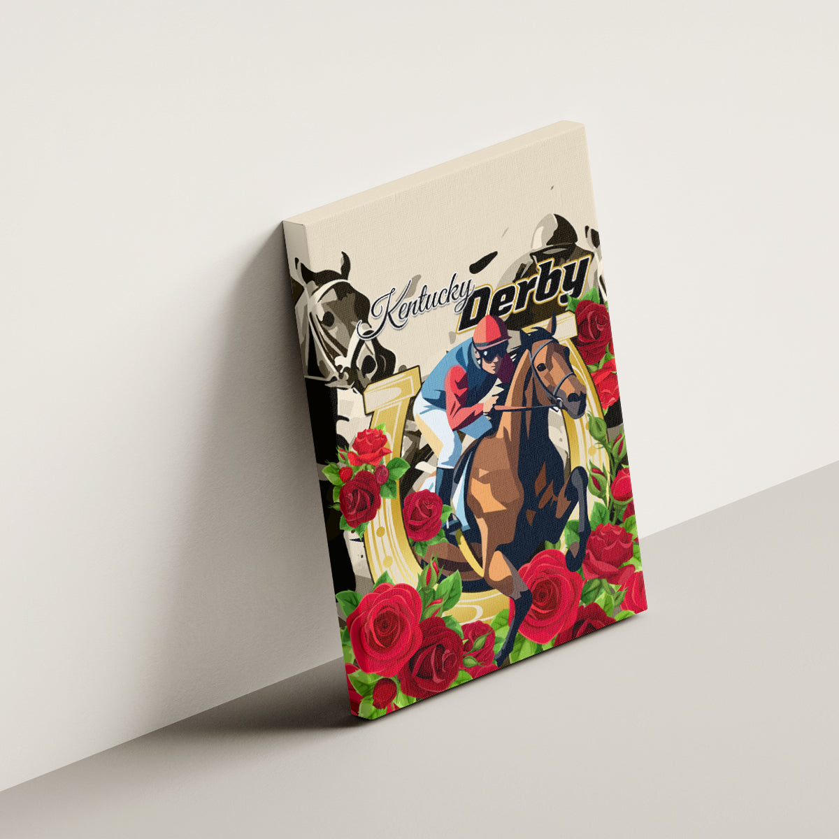 Kentucky Horse Racing Canvas Wall Art The Run for the Roses - Wonder Print Shop