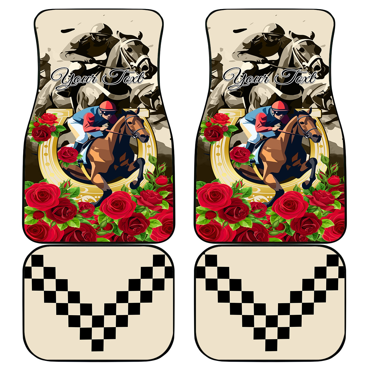 Kentucky Horse Racing Car Mats The Run for the Roses - Wonder Print Shop
