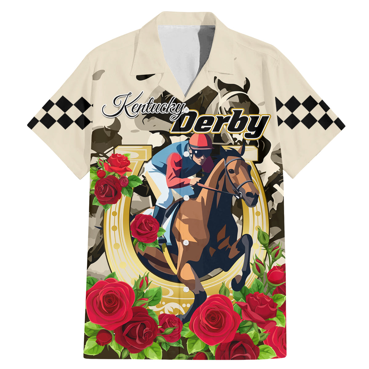 Kentucky Horse Racing Family Matching Mermaid Dress and Hawaiian Shirt The Run for the Roses - Wonder Print Shop