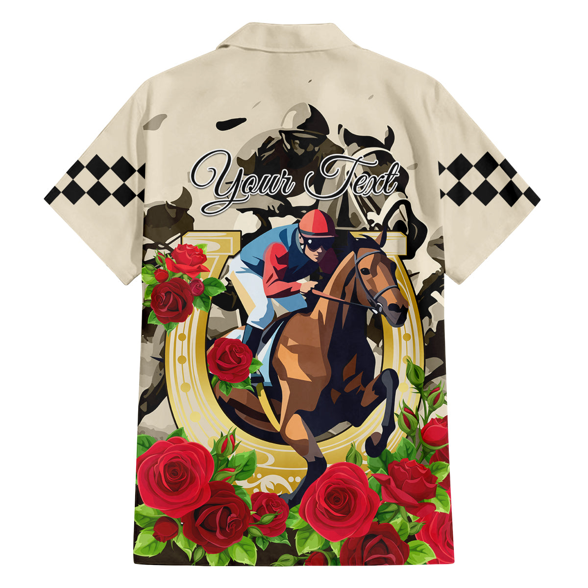 Kentucky Horse Racing Family Matching Off Shoulder Maxi Dress and Hawaiian Shirt The Run for the Roses - Wonder Print Shop