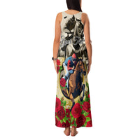 Kentucky Horse Racing Family Matching Tank Maxi Dress and Hawaiian Shirt The Run for the Roses - Wonder Print Shop