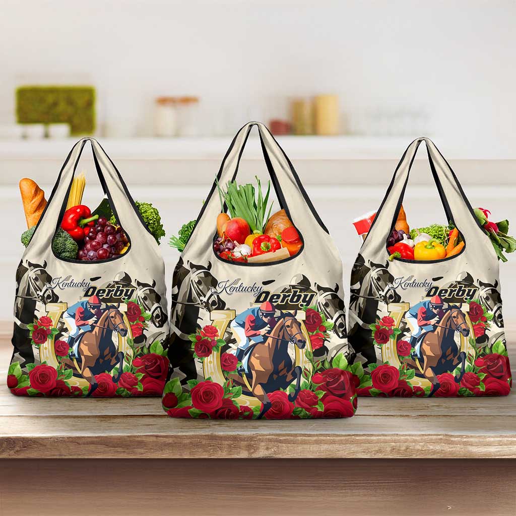 Kentucky Horse Racing Grocery Bag The Run for the Roses