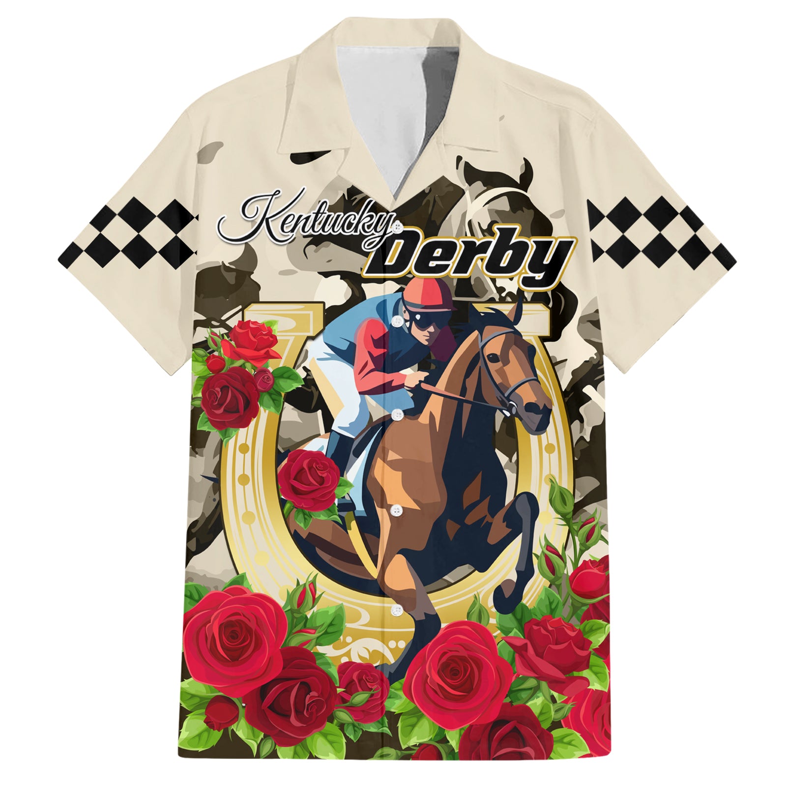 Kentucky Horse Racing Hawaiian Shirt The Run for the Roses - Wonder Print Shop