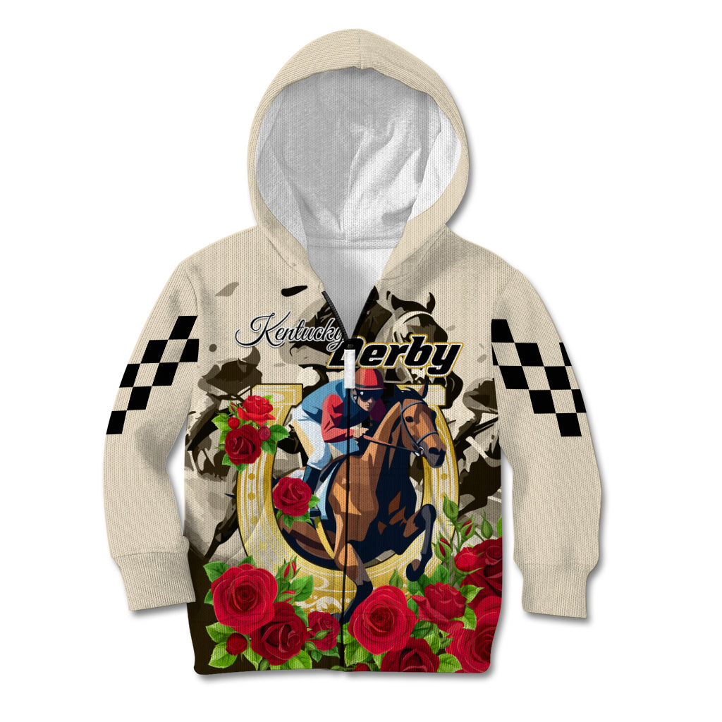 Kentucky Horse Racing Kid Hoodie The Run for the Roses - Wonder Print Shop