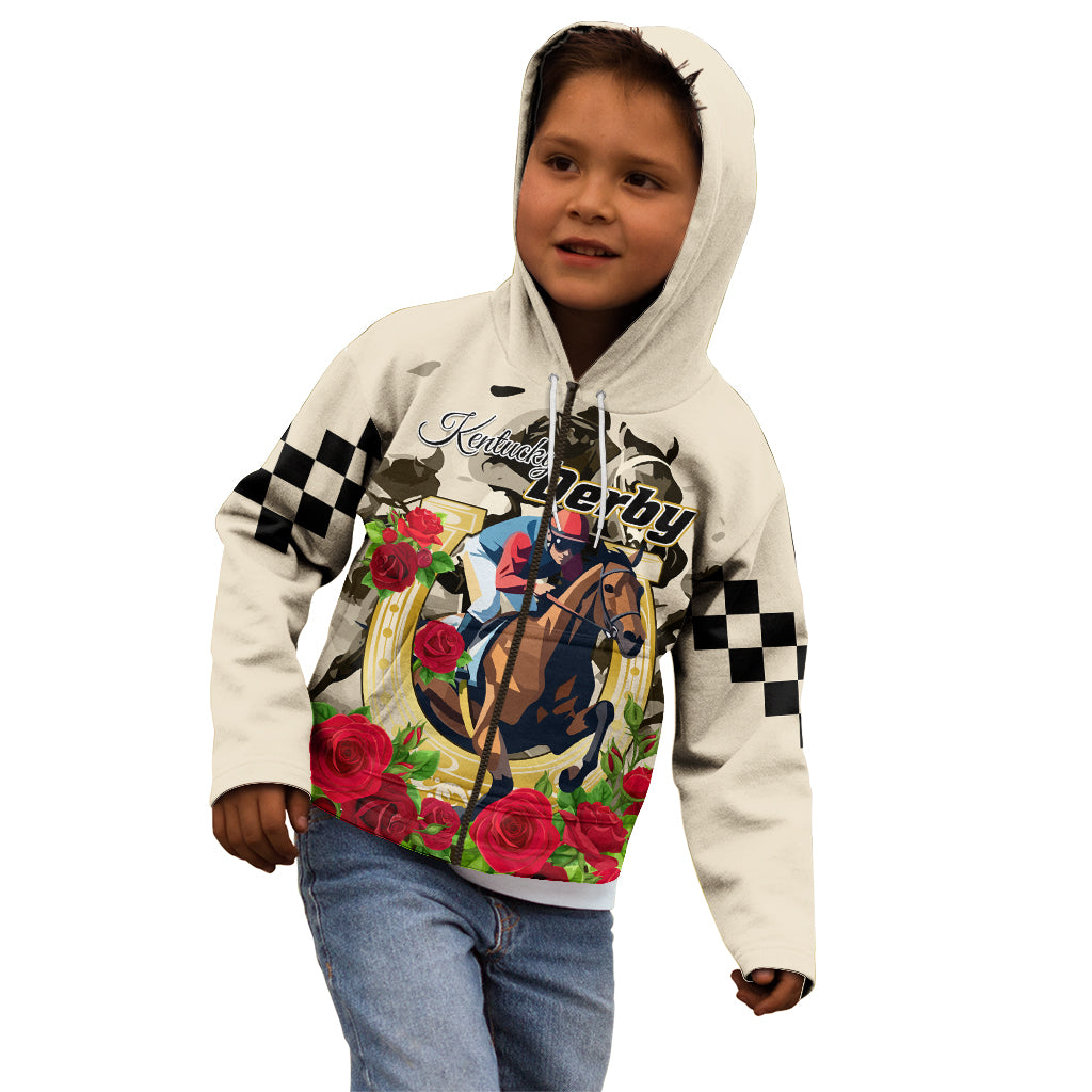 Kentucky Horse Racing Kid Hoodie The Run for the Roses - Wonder Print Shop