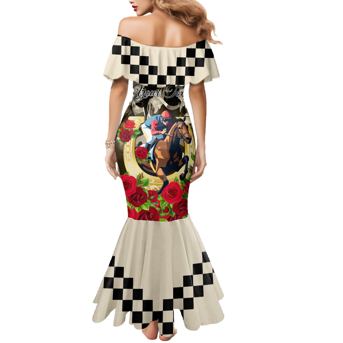 Kentucky Horse Racing Mermaid Dress The Run for the Roses - Wonder Print Shop