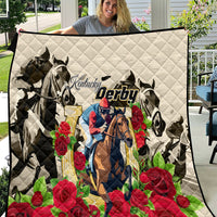Kentucky Horse Racing Quilt The Run for the Roses - Wonder Print Shop