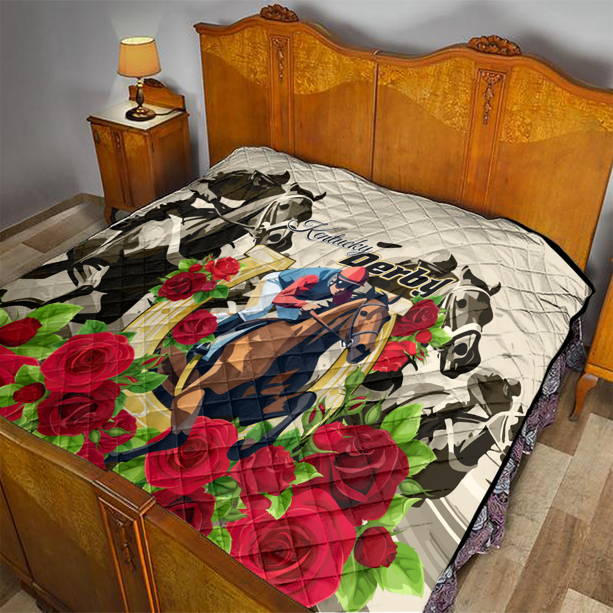 Kentucky Horse Racing Quilt The Run for the Roses - Wonder Print Shop