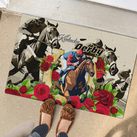 Kentucky Horse Racing Rubber Doormat The Run for the Roses - Wonder Print Shop