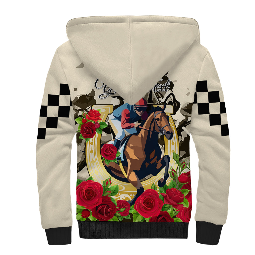 Kentucky Horse Racing Sherpa Hoodie The Run for the Roses - Wonder Print Shop