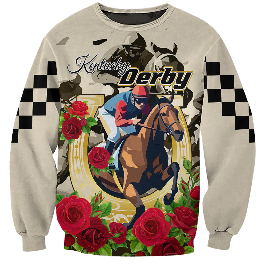 Kentucky Horse Racing Sweatshirt The Run for the Roses - Wonder Print Shop
