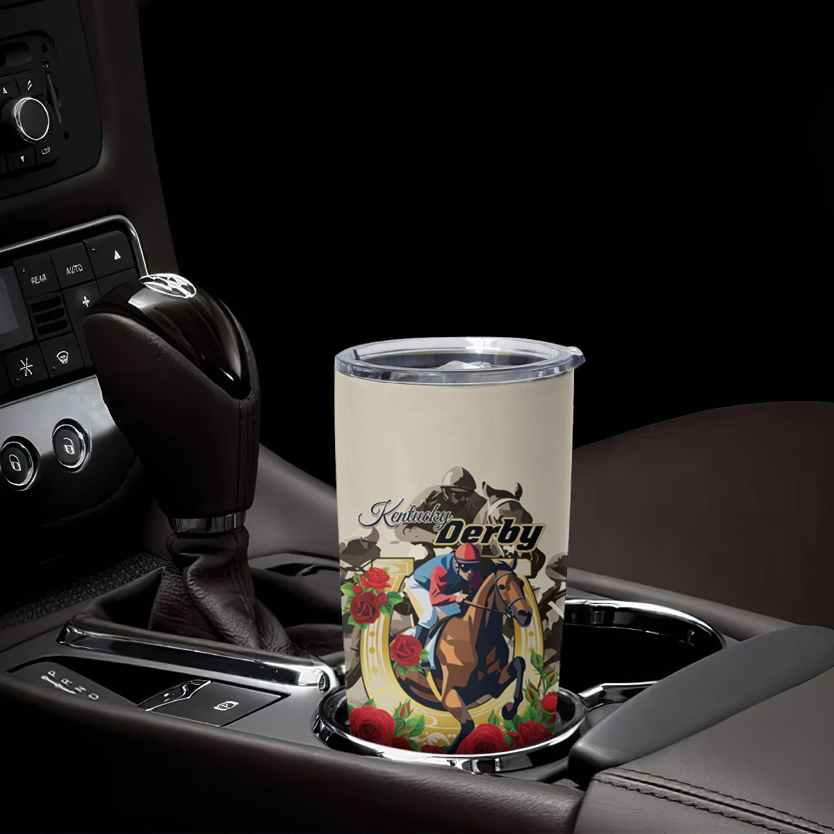 Kentucky Horse Racing Tumbler Cup The Run for the Roses - Wonder Print Shop