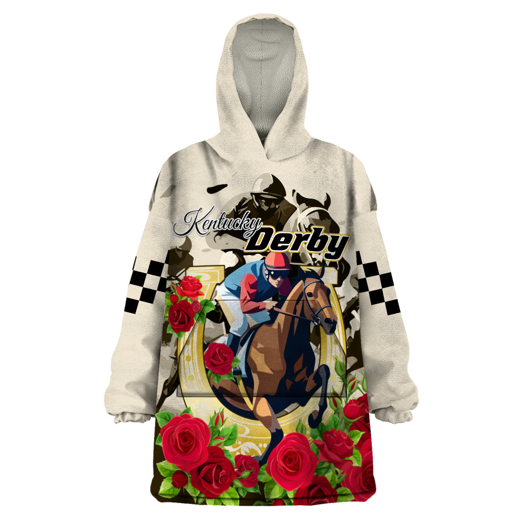 Kentucky Horse Racing Wearable Blanket Hoodie The Run for the Roses - Wonder Print Shop