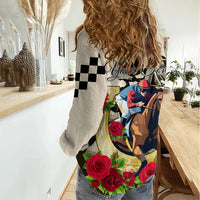 Kentucky Horse Racing Women Casual Shirt The Run for the Roses - Wonder Print Shop