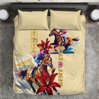 Kentucky Bedding Set Horse Racing Lily Stargazer - Wonder Print Shop
