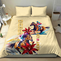Kentucky Bedding Set Horse Racing Lily Stargazer - Wonder Print Shop
