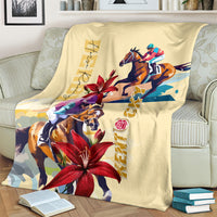 Kentucky Derby Blanket Horse Racing Lily Stargazer