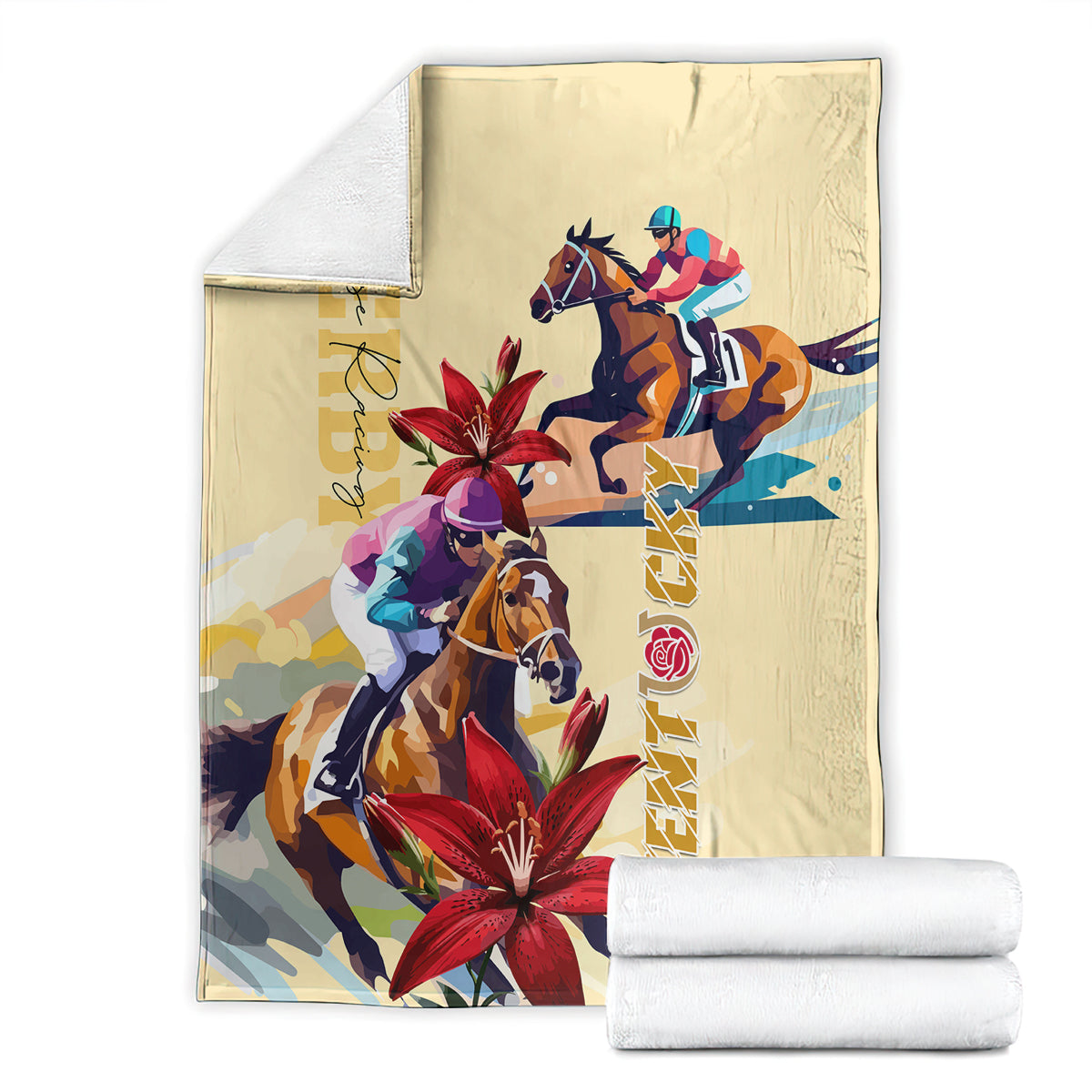 Kentucky Derby Blanket Horse Racing Lily Stargazer