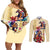 Kentucky Couples Matching Off Shoulder Short Dress and Long Sleeve Button Shirt Horse Racing Lily Stargazer - Wonder Print Shop