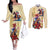 Kentucky Derby Couples Matching Off The Shoulder Long Sleeve Dress and Long Sleeve Button Shirt Horse Racing Lily Stargazer