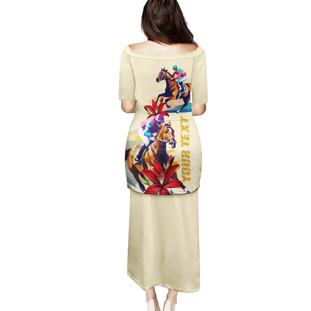 Kentucky Family Matching Puletasi and Hawaiian Shirt Horse Racing Lily Stargazer - Wonder Print Shop