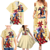 Kentucky Family Matching Summer Maxi Dress and Hawaiian Shirt Horse Racing Lily Stargazer - Wonder Print Shop