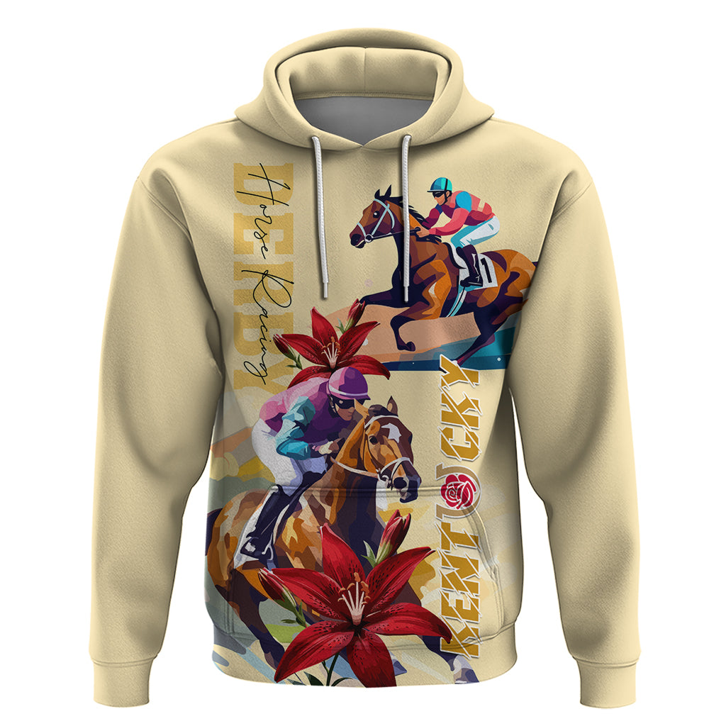 Kentucky Hoodie Horse Racing Lily Stargazer - Wonder Print Shop