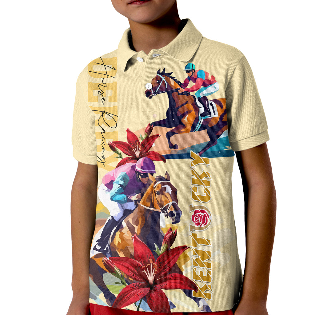 Kentucky Kid Polo Shirt Horse Racing Lily Stargazer - Wonder Print Shop