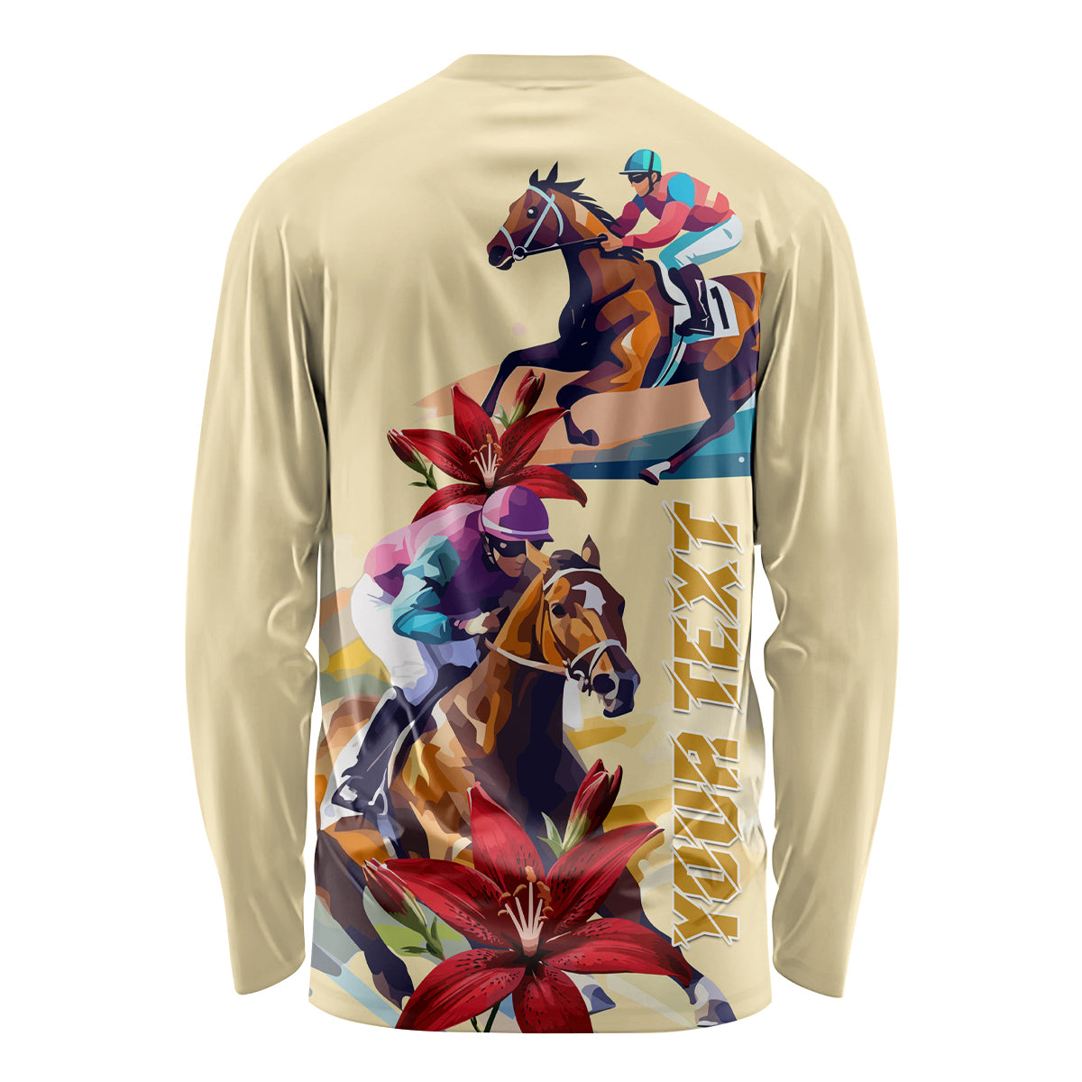 Kentucky Long Sleeve Shirt Horse Racing Lily Stargazer - Wonder Print Shop