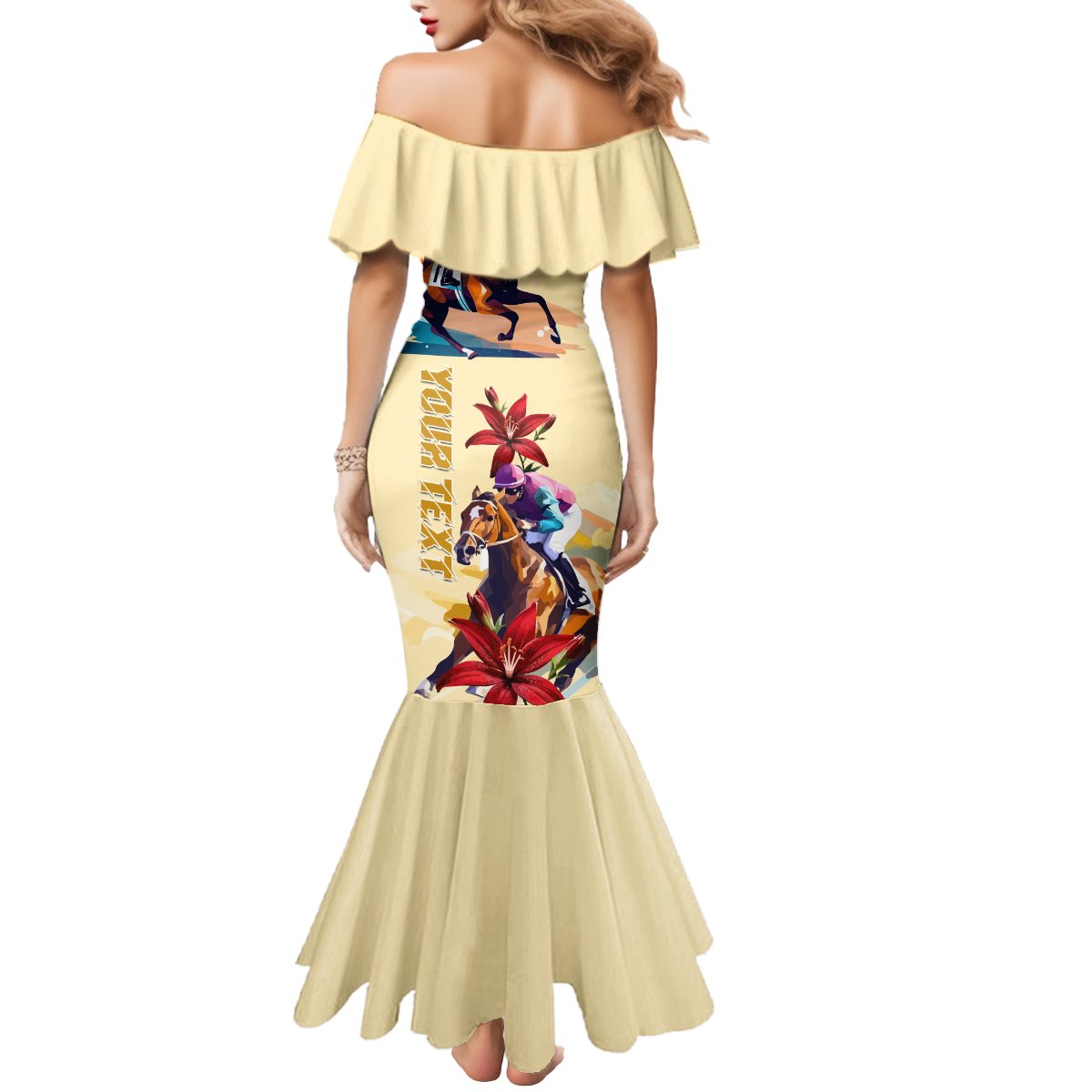 Kentucky Mermaid Dress Horse Racing Lily Stargazer - Wonder Print Shop