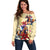 Kentucky Off Shoulder Sweater Horse Racing Lily Stargazer - Wonder Print Shop