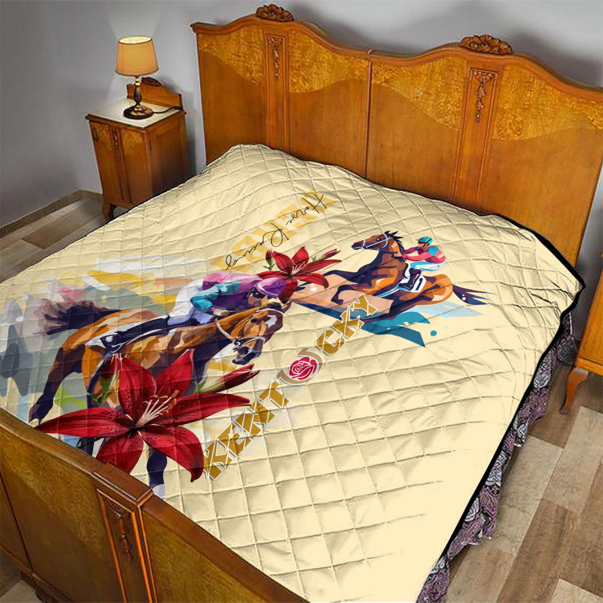 Kentucky Quilt Horse Racing Lily Stargazer - Wonder Print Shop