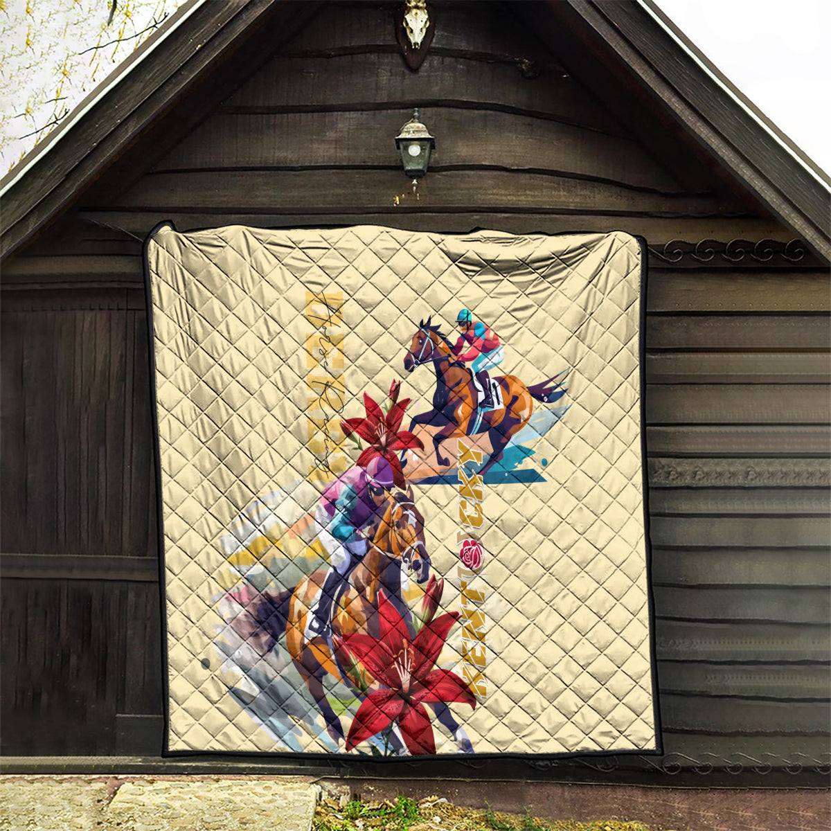 Kentucky Quilt Horse Racing Lily Stargazer - Wonder Print Shop
