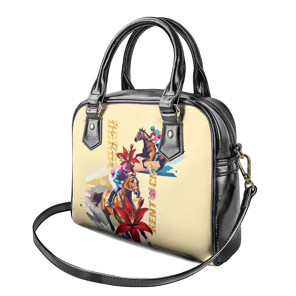 Kentucky Derby Shoulder Handbag Horse Racing Lily Stargazer
