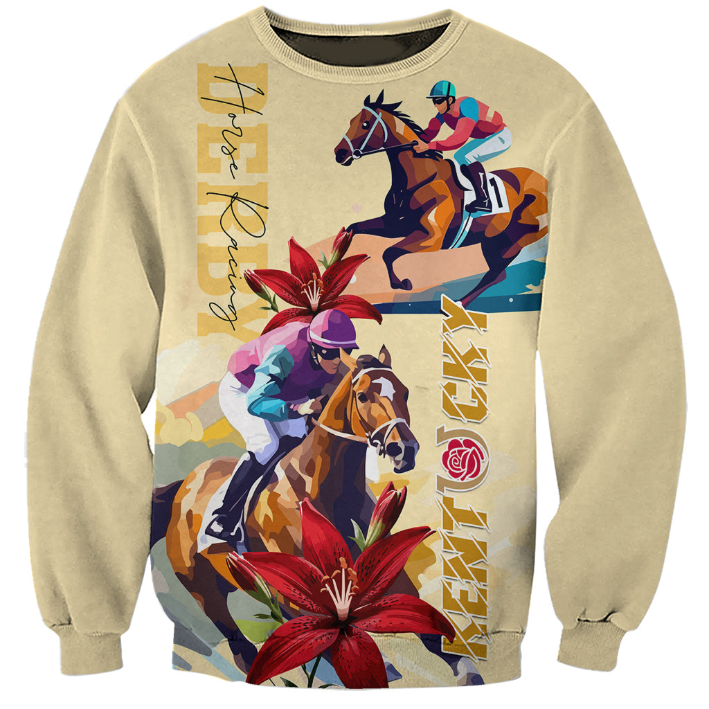 Kentucky Sweatshirt Horse Racing Lily Stargazer - Wonder Print Shop