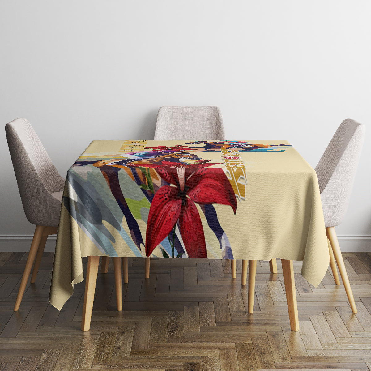 Kentucky Tablecloth Horse Racing Lily Stargazer - Wonder Print Shop