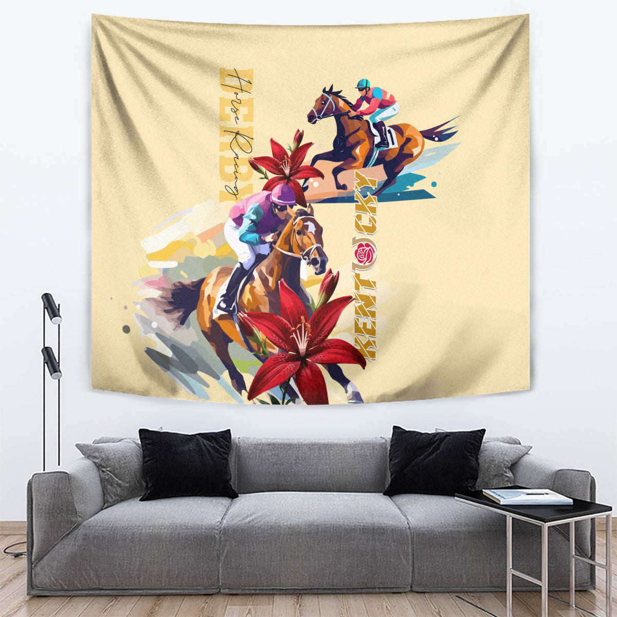 Kentucky Tapestry Horse Racing Lily Stargazer - Wonder Print Shop