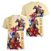 Kentucky Women V Neck T Shirt Horse Racing Lily Stargazer - Wonder Print Shop