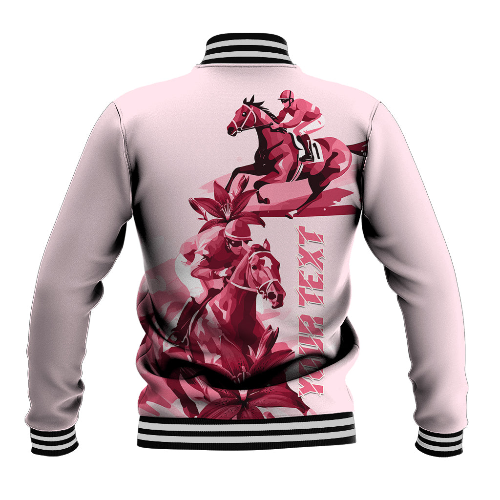 Kentucky Baseball Jacket Horse Racing Lily Stargazer Pink Version - Wonder Print Shop