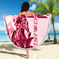 Kentucky Beach Blanket Horse Racing Lily Stargazer Pink Version - Wonder Print Shop