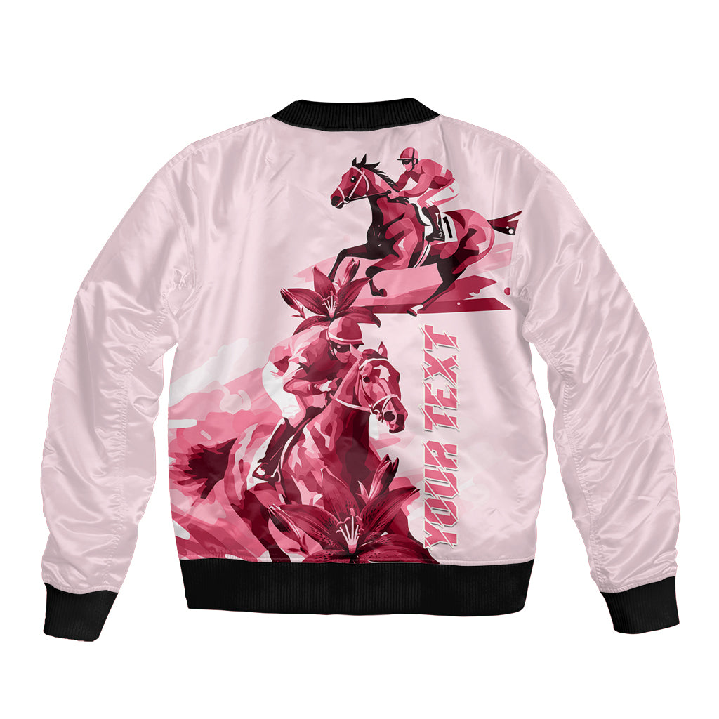 Kentucky Bomber Jacket Horse Racing Lily Stargazer Pink Version - Wonder Print Shop