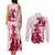 Kentucky Couples Matching Tank Maxi Dress and Long Sleeve Button Shirt Horse Racing Lily Stargazer Pink Version - Wonder Print Shop