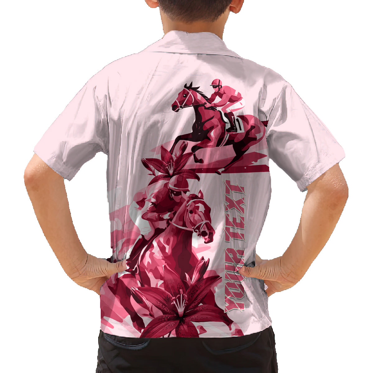 Kentucky Family Matching Off Shoulder Maxi Dress and Hawaiian Shirt Horse Racing Lily Stargazer Pink Version - Wonder Print Shop