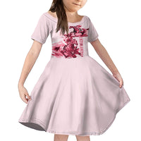 Kentucky Family Matching Off Shoulder Short Dress and Hawaiian Shirt Horse Racing Lily Stargazer Pink Version - Wonder Print Shop