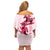 Kentucky Family Matching Off Shoulder Short Dress and Hawaiian Shirt Horse Racing Lily Stargazer Pink Version - Wonder Print Shop